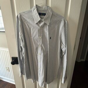 Ralph Lauren Black and White Checkered Button Down Shirt